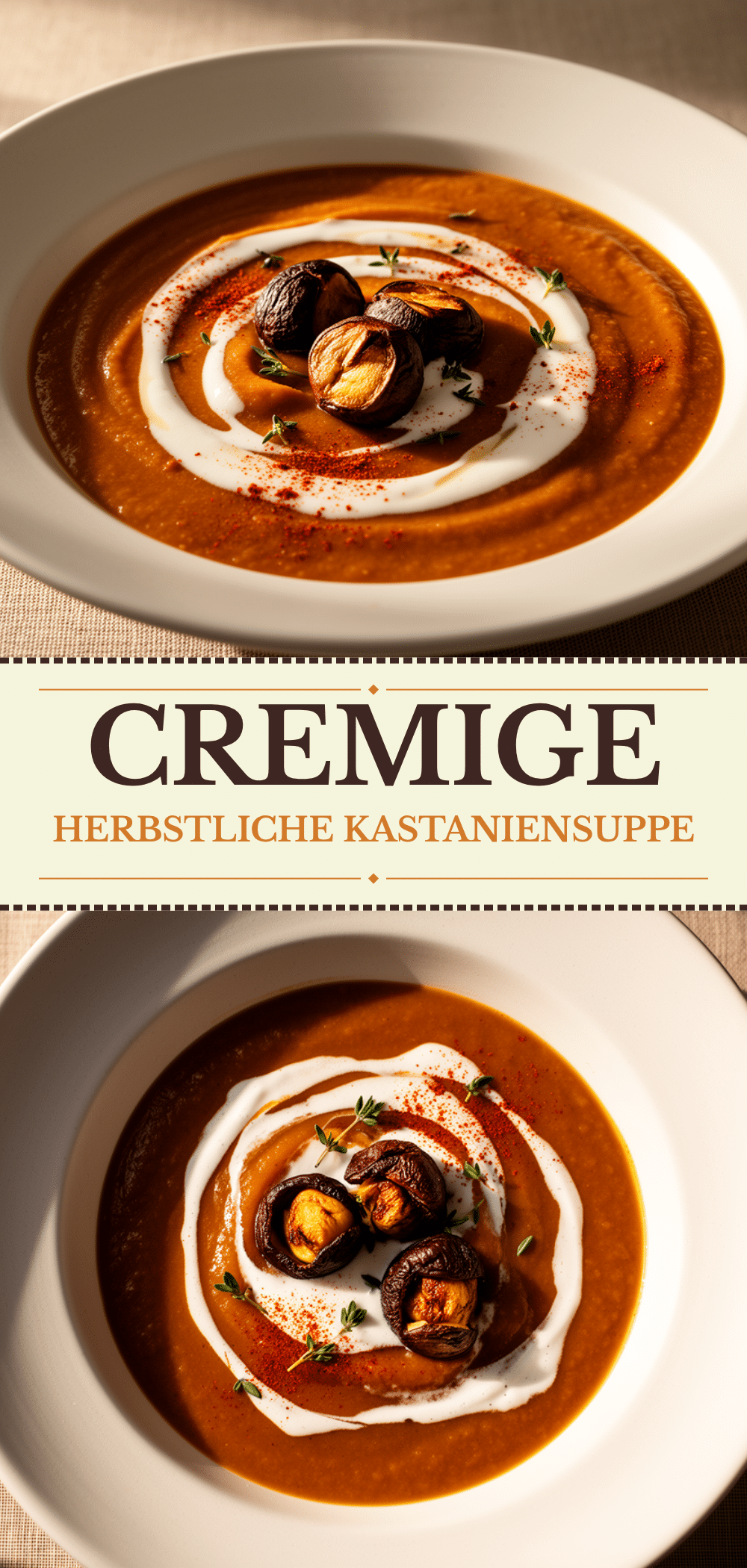 Cremige Kastaniensuppe: 5 Min. Einfach & Schnell 5 cremige Kastaniensuppe recipe