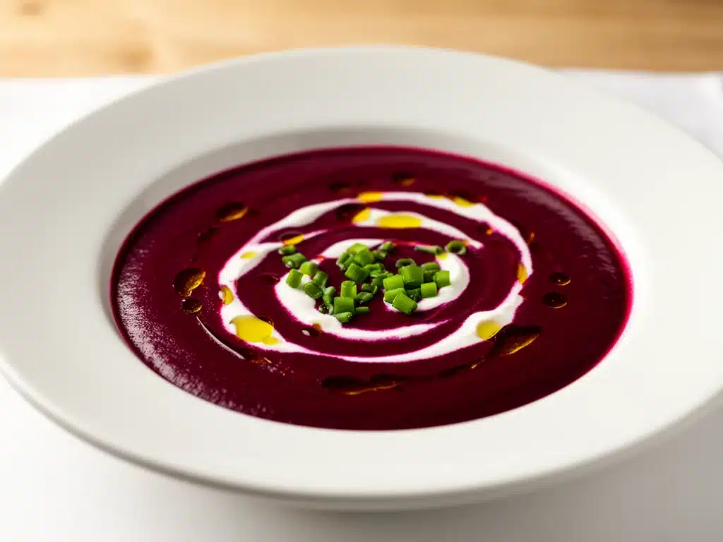 Startseite 4 Cremige Rote-Bete-Suppe mit Meerrettich - featured image