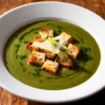Cremige Selleriesuppe mit Croutons - featured image