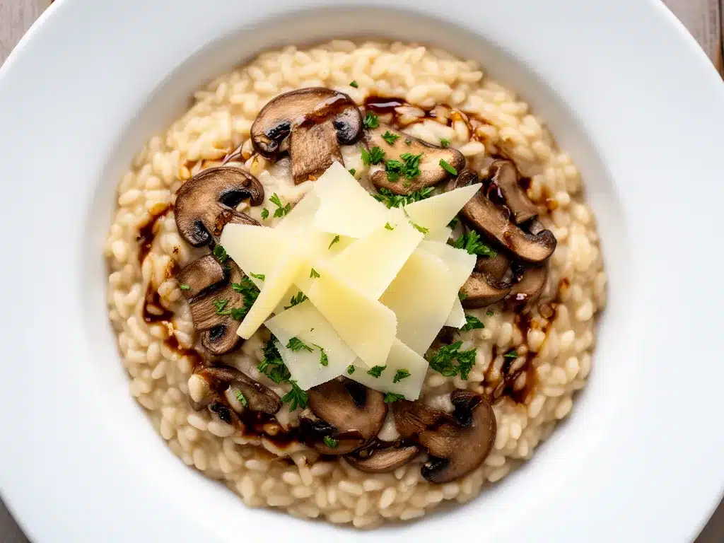 Cremiges Pilzrisotto mit Parmesan: 30 Min 4 cremiges Pilzrisotto mit Parmesan preparation steps
