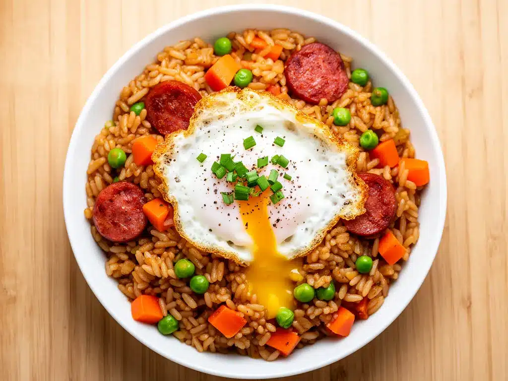 Einfache Reispfanne mit Ei in 20 Min: Das beste Rezept 4 einfache Reispfanne mit Ei preparation steps