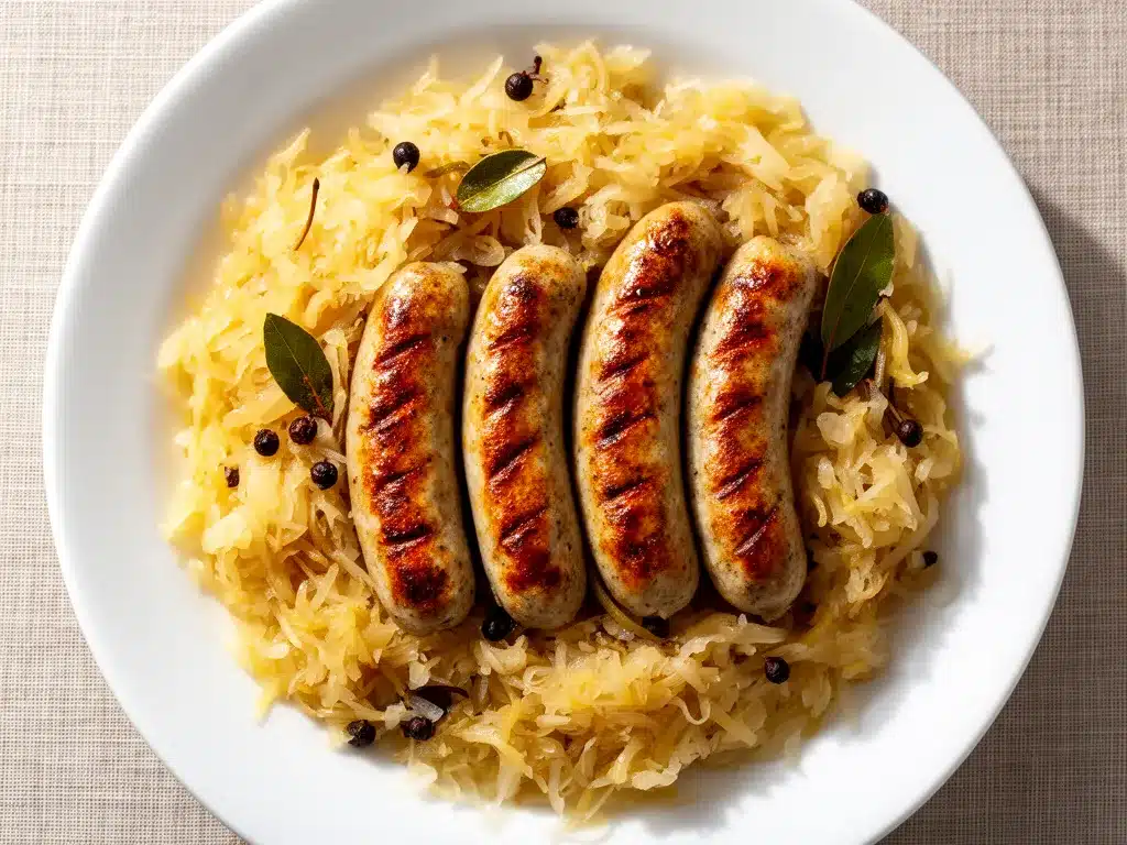 Fränkische Bratwurst mit Sauerkraut: Das perfekte Abendessen 4 Fränkische Bratwurst mit Sauerkraut preparation steps