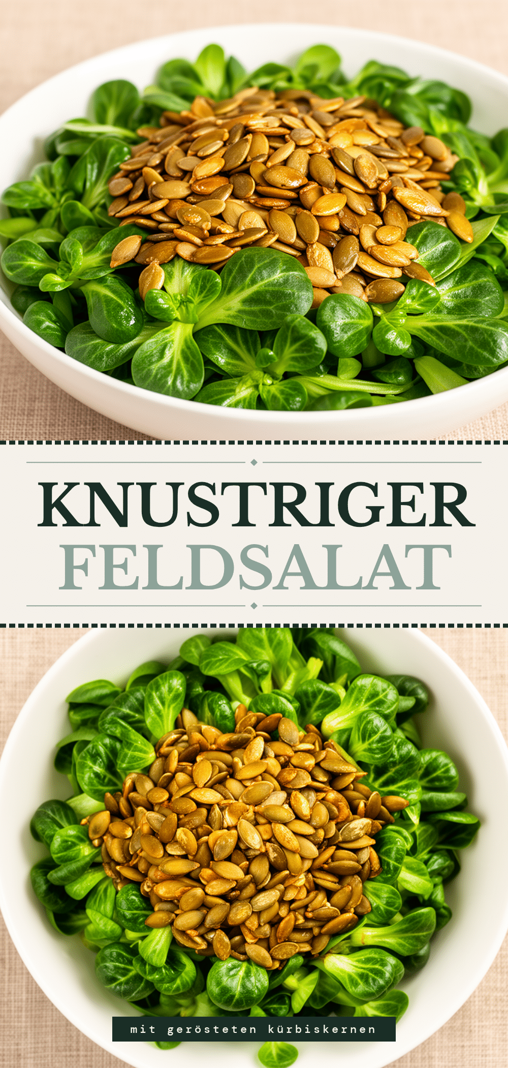 Gesunder Feldsalat mit Kürbiskernen: 5 Min. Rezept 5 Gesunder Feldsalat mit Kürbiskernen recipe