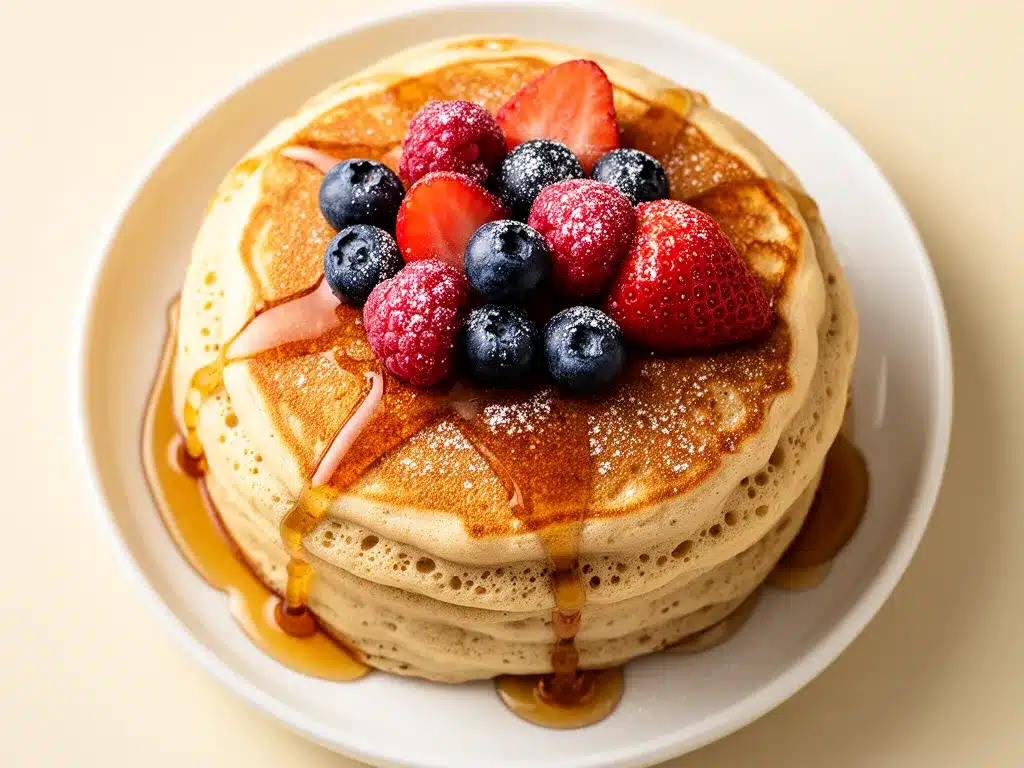 Glutenfreie Pfannkuchen: Fluffig & Einfach mit Beeren 4 glutenfreie Pfannkuchen mit Beeren preparation steps