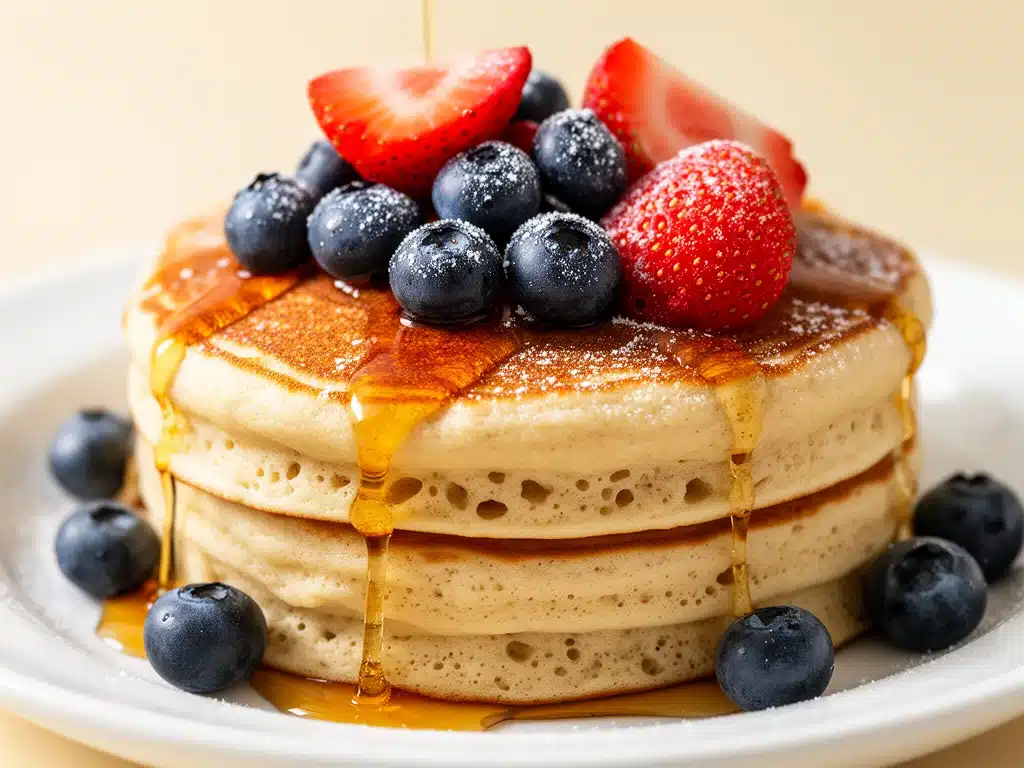 glutenfreie Pfannkuchen mit Beeren - featured image