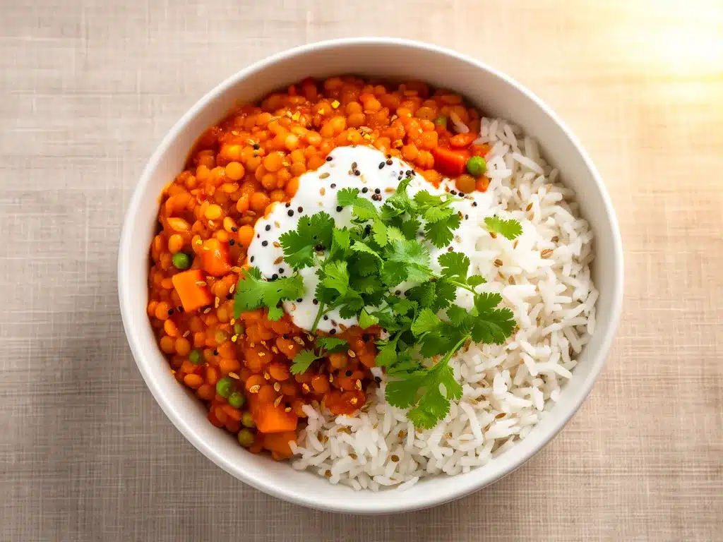 Günstiges Linsen-Curry mit Reis in 20 Min 4 Günstiges Linsen-Curry mit Reis preparation steps