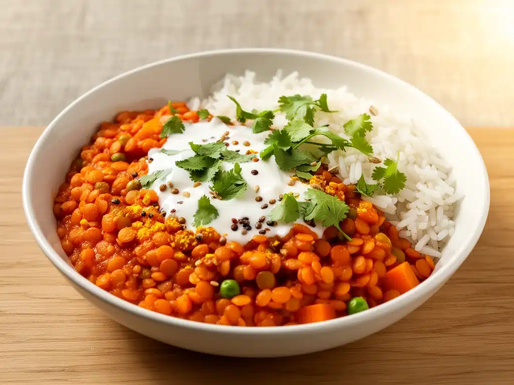 Startseite 3 Günstiges Linsen-Curry mit Reis - featured image