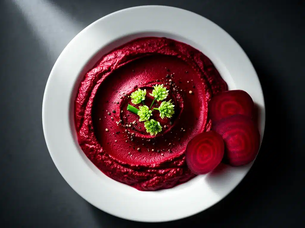 Halloween Blutiger Rote Bete Dip: 5 Min. Rezept 4 Halloween Blutiger Rote Bete Dip preparation steps