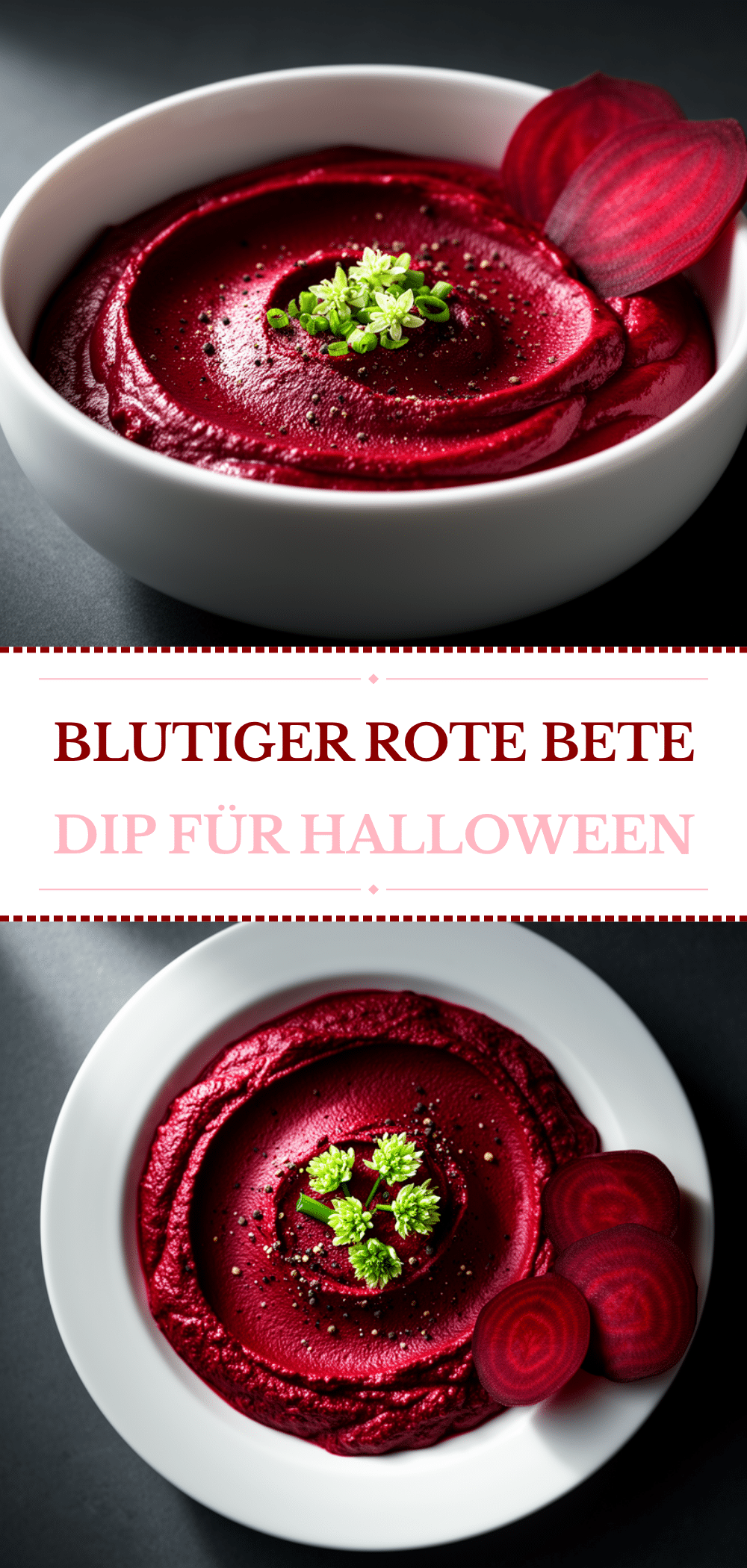 Halloween Blutiger Rote Bete Dip: 5 Min. Rezept 5 Halloween Blutiger Rote Bete Dip recipe