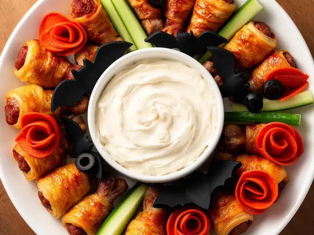 Halloween Fingerfood Platte: 5 Perfekte Cremige Frischkäse Snacks 4 Halloween Fingerfood Platte preparation steps
