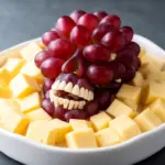Halloween Käse-Skelett mit Trauben - featured image