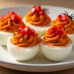 Halloween Kürbis-Deviled Eggs - featured image