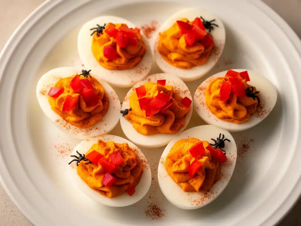 Halloween Kürbis-Deviled Eggs: Cremige Party-Snack 4 Halloween Kürbis-Deviled Eggs preparation steps