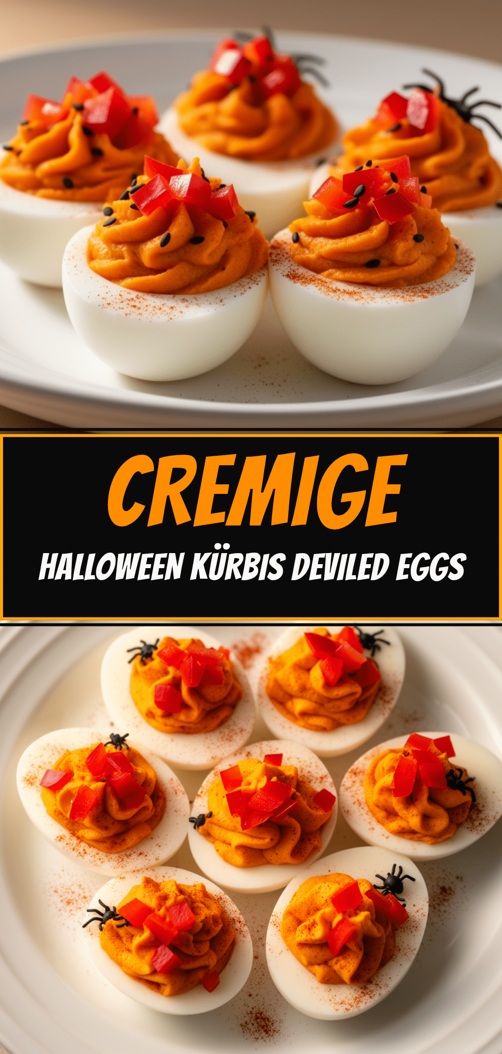 Halloween Kürbis-Deviled Eggs: Cremige Party-Snack 5 Halloween Kürbis-Deviled Eggs recipe