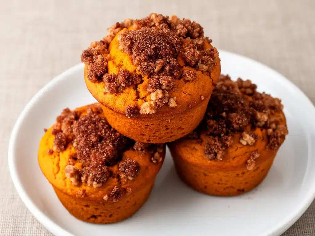 Halloween Kürbis-Muffins mit Zimtstreuseln - featured image