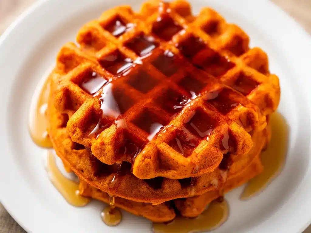 Halloween Kürbis-Waffeln: 10 Min. Fluffy Rezept 4 Halloween Kürbis-Waffeln preparation steps