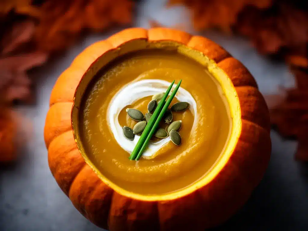 Cremige Halloween Kürbissuppe im Kürbis: 5 min einfaches Festliches Rezept 4 Halloween Kürbissuppe im Kürbis preparation steps