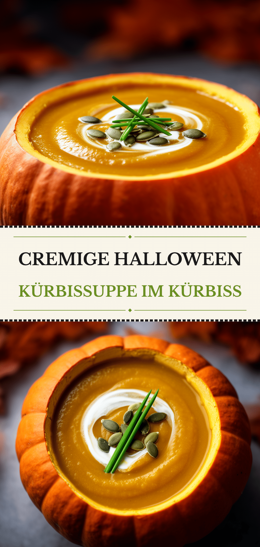 Cremige Halloween Kürbissuppe im Kürbis: 5 min einfaches Festliches Rezept 5 Halloween Kürbissuppe im Kürbis recipe