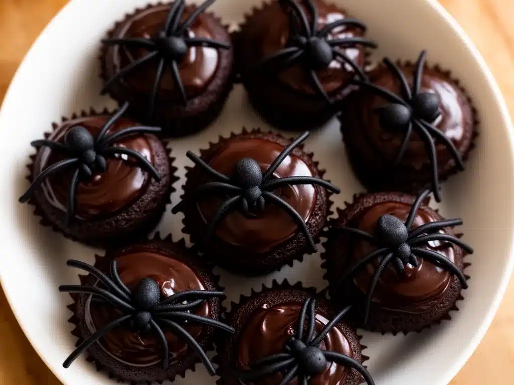 Halloween Spinnen-Cupcakes: 30 Min. einfache Schoko-Idee 4 Halloween Spinnen-Cupcakes preparation steps