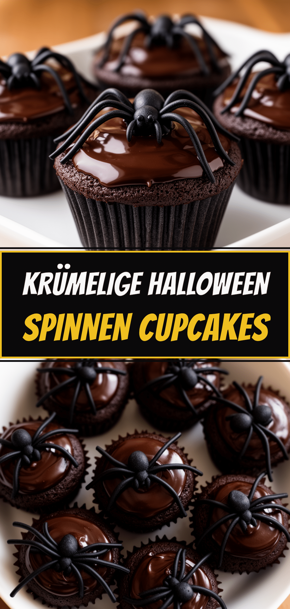 Halloween Spinnen-Cupcakes: 30 Min. einfache Schoko-Idee 5 Halloween Spinnen-Cupcakes recipe