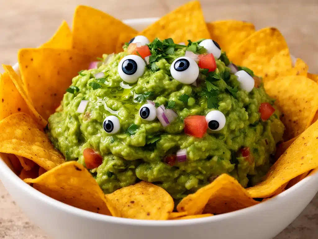 Halloween-Zombie-Guacamole mit Nachos - featured image