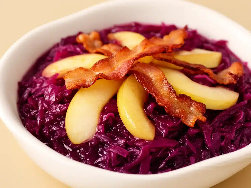 Startseite 3 herbstlicher Apfel-Rotkohl mit Speck - featured image