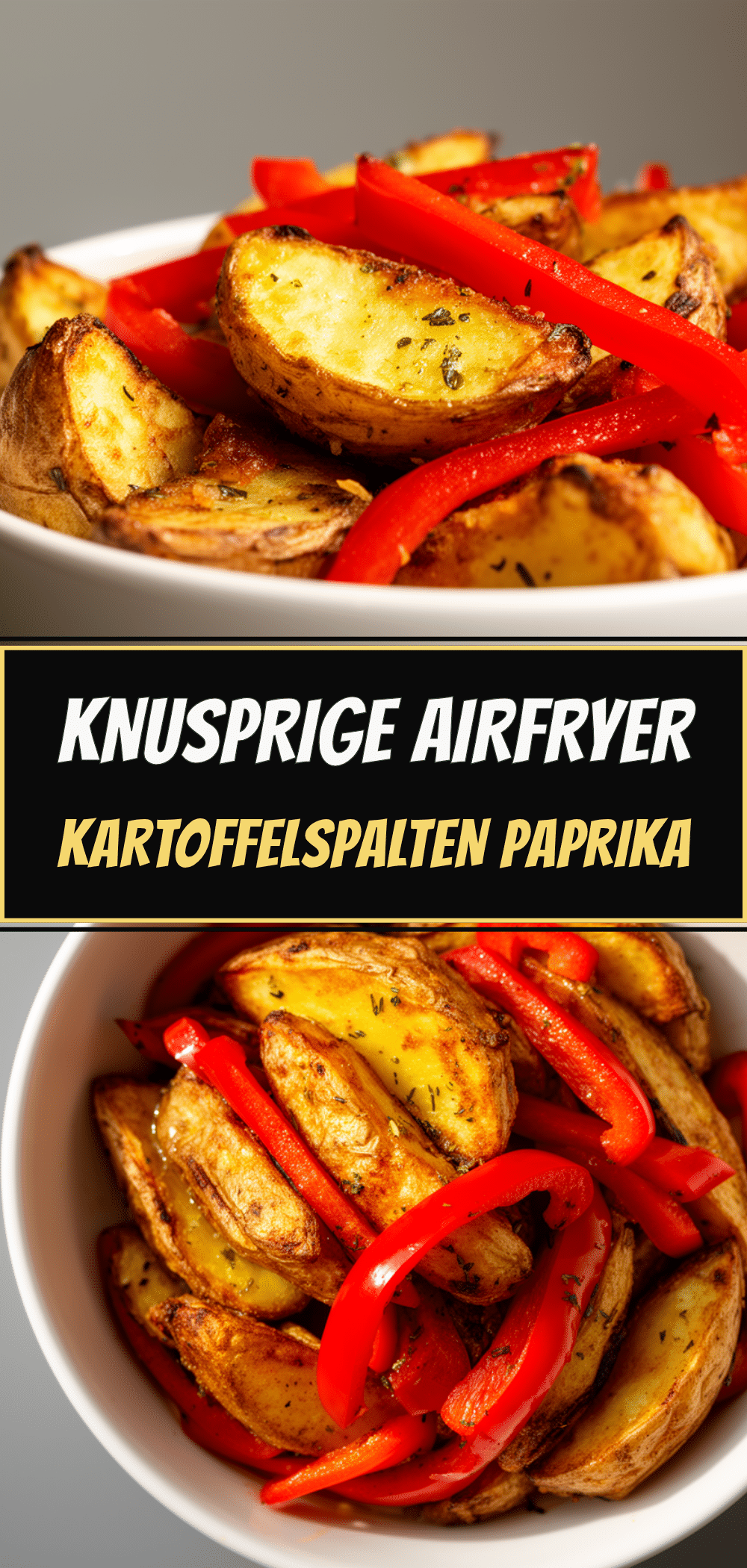 Knusprige Airfryer Kartoffelspalten mit Paprika: 20 Min 5 Knusprige Airfryer Kartoffelspalten mit Paprika recipe