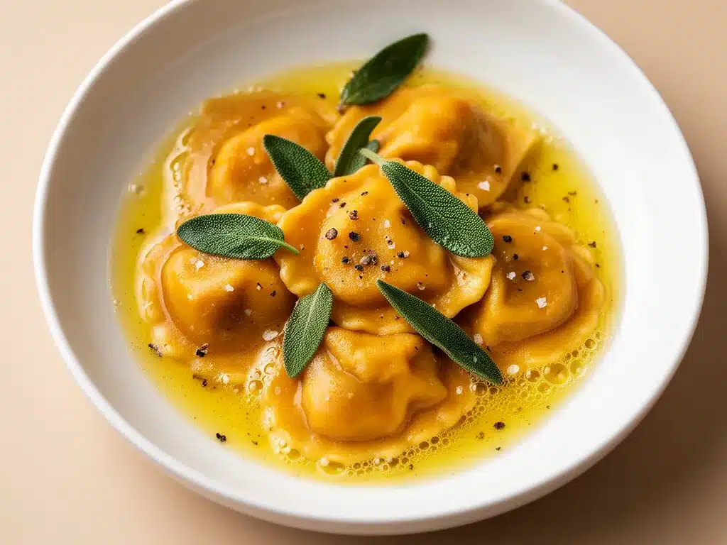 Kürbis-Ravioli mit Salbeibutter: 20 Min. Rezept 4 Kürbis-Ravioli mit Salbeibutter preparation steps