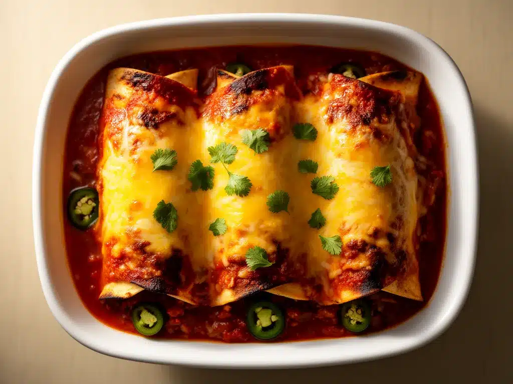 Mexikanische Enchiladas: Bestes Rezept mit Käse 4 Mexikanische Enchiladas preparation steps