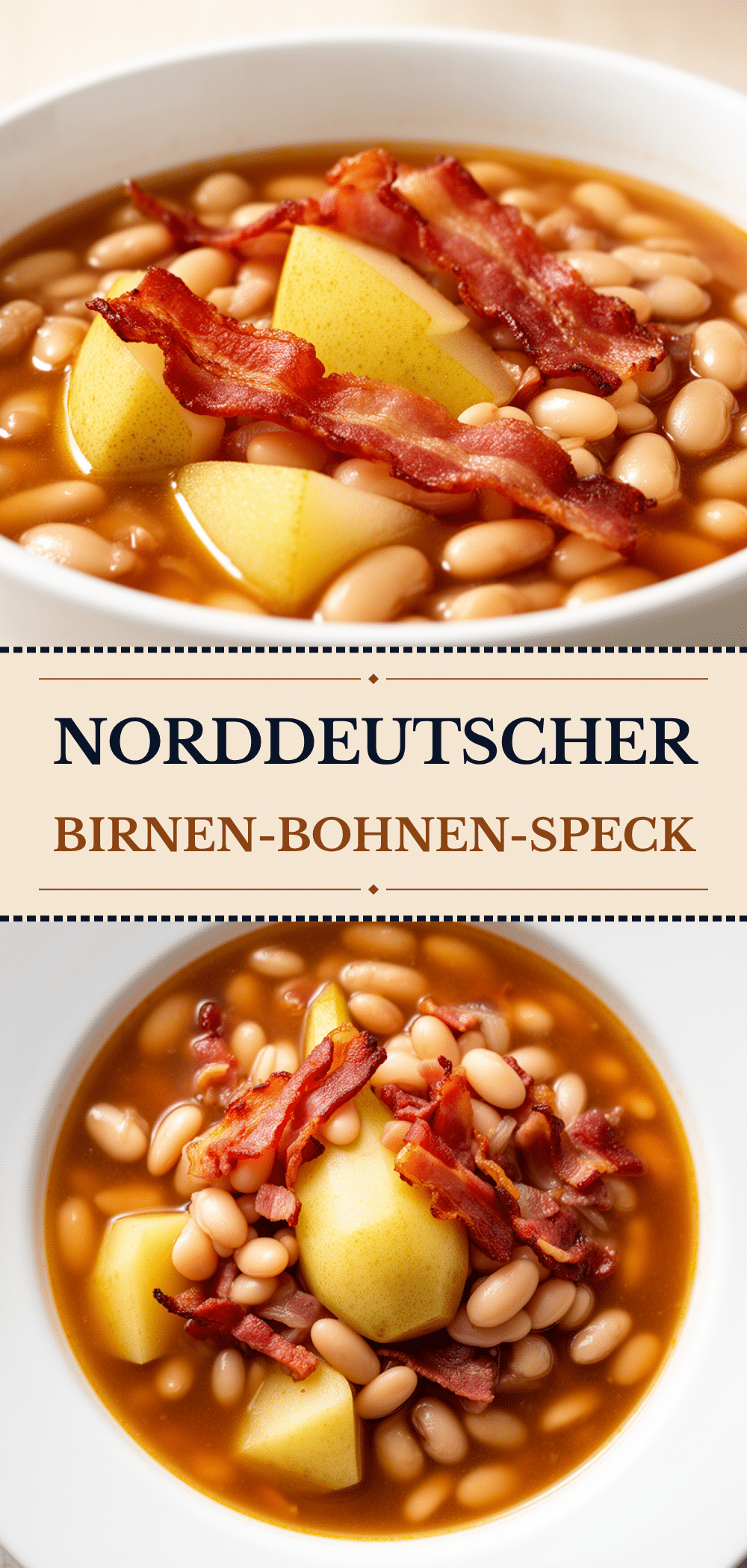 Norddeutscher Birnen-Bohnen-Speck Eintopf: 5 Min. Rezept 5 norddeutscher Birnen-Bohnen-Speck Eintopf recipe