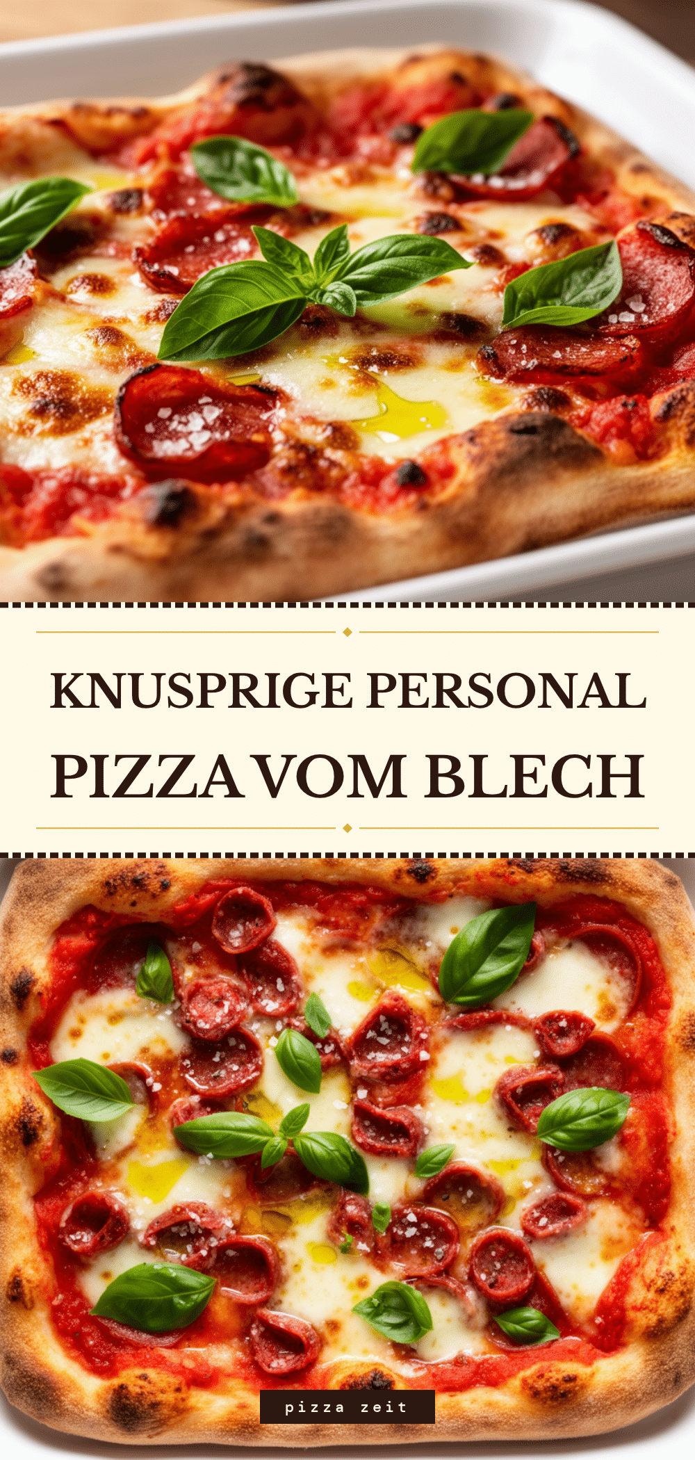 Persönl. Pizza vom Blech: 20 Min. einfache Knusprige 5 Persönliche Pizza vom Blech recipe