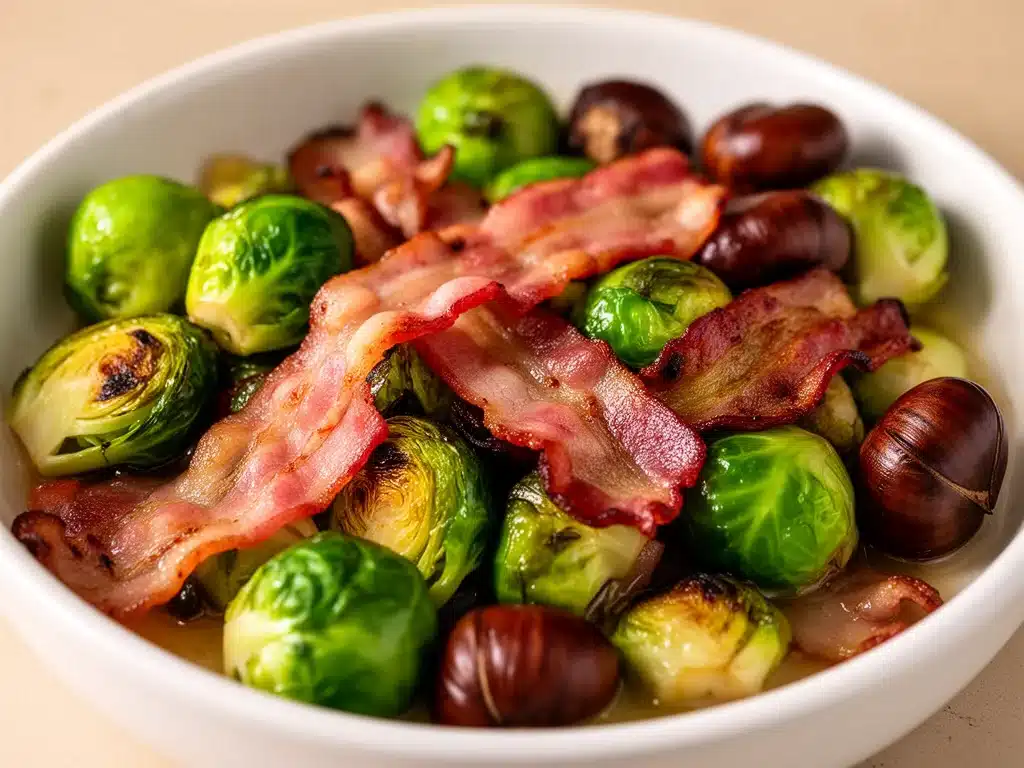 Rosenkohl-Pfanne mit Speck und Maronen - featured image