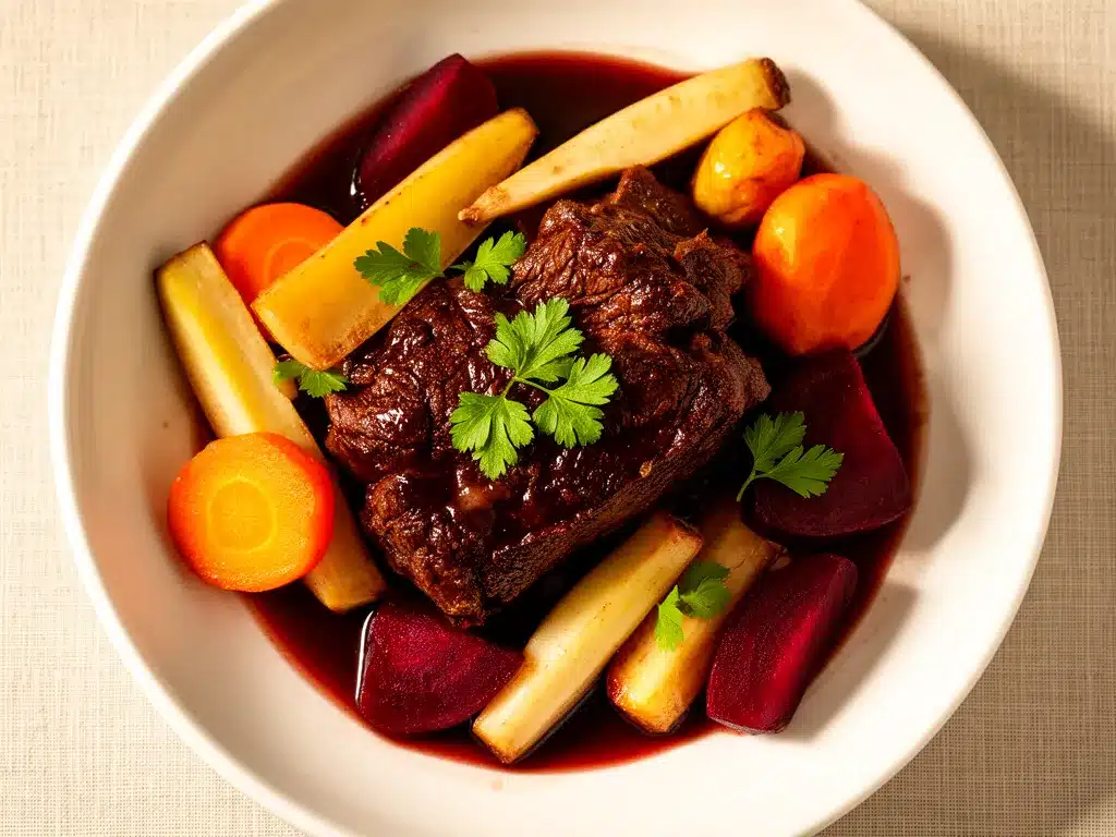 Saftiger Schmorbraten mit Rotwein: 2h Perfektes Rezept 4 Saftiger Schmorbraten mit Rotwein preparation steps