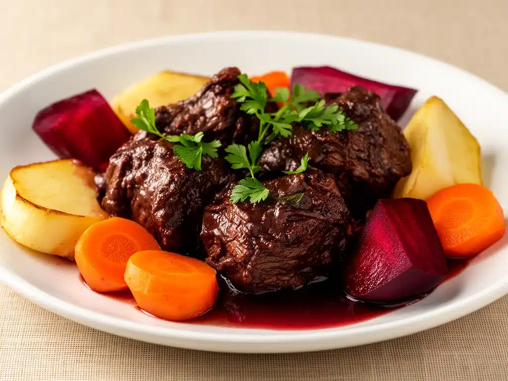 Saftiger Schmorbraten mit Rotwein - featured image