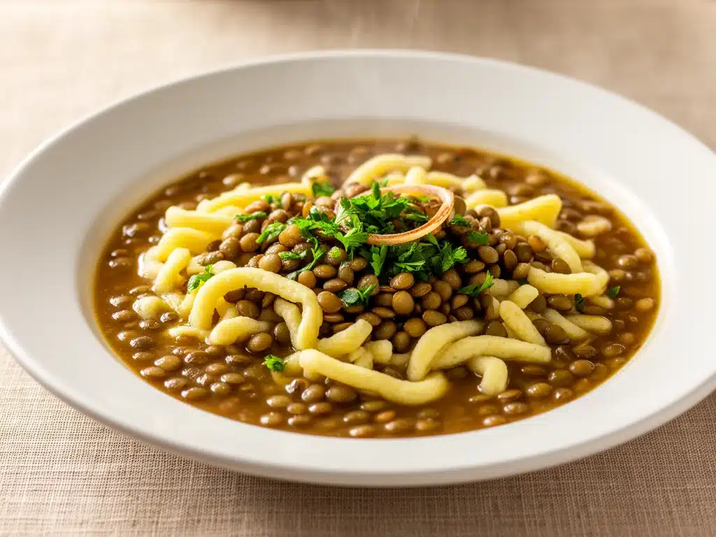 Schwäbischer Linseneintopf mit Spätzle - featured image