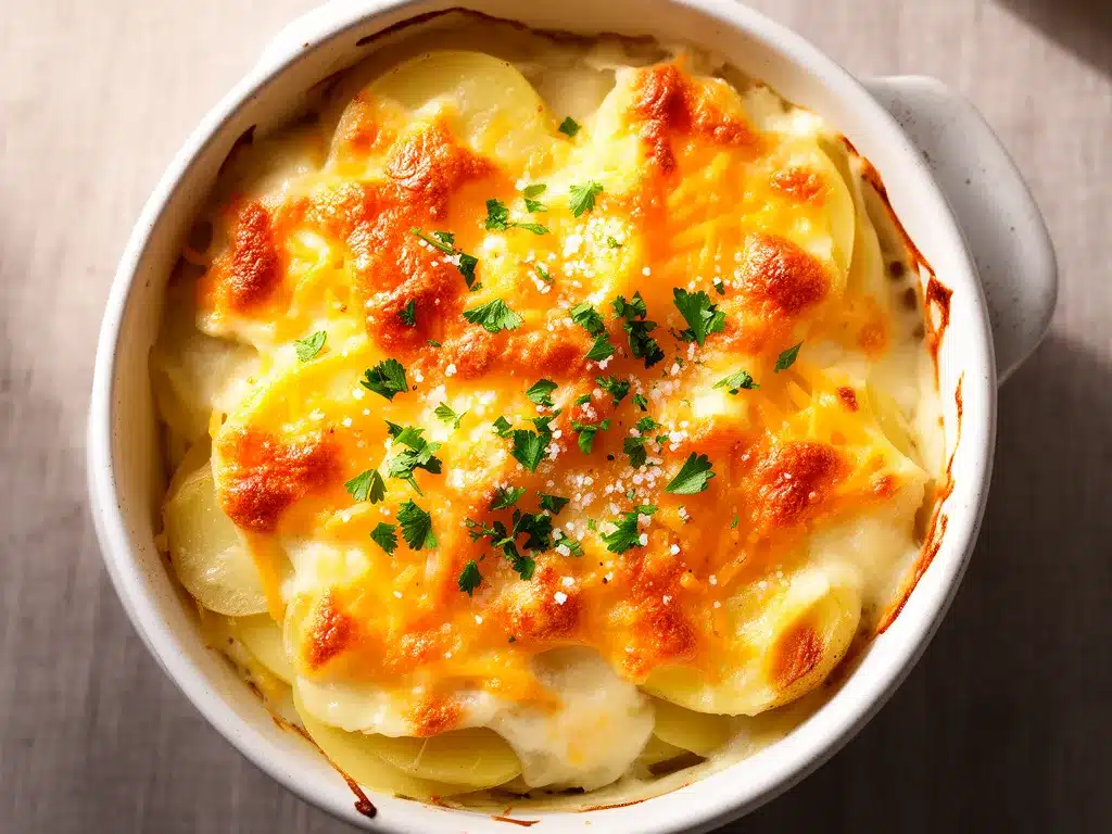 Ultra-Cremiges Kartoffelgratin mit Käse: Das beste 3-Zutaten-Rezept 4 Ultra-Cremiges Kartoffelgratin mit Käse preparation steps