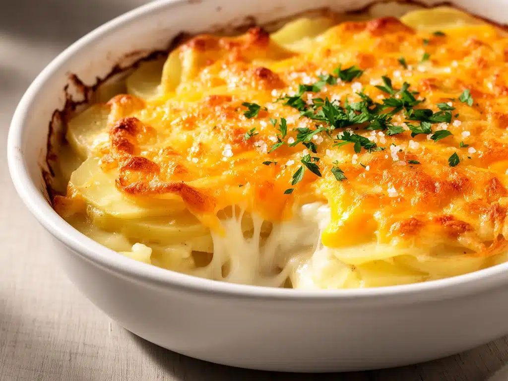 Ultra-Cremiges Kartoffelgratin mit Käse - featured image