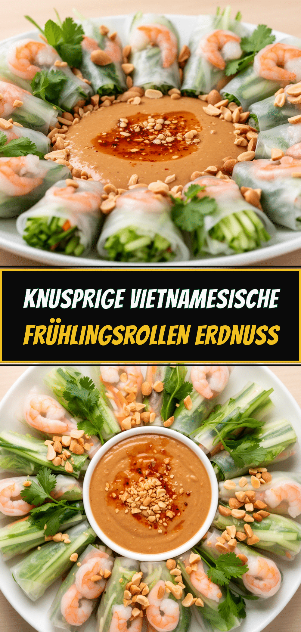 Vietnamesische Frühlingsrollen mit Erdnusssauce in 20 Min 5 Vietnamesische Frühlingsrollen mit Erdnusssauce recipe