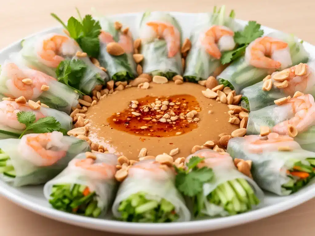 Vietnamesische Frühlingsrollen mit Erdnusssauce - featured image