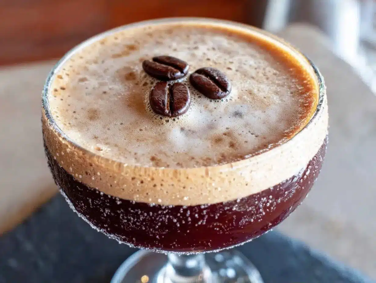 Cremiger alkoholfreier Espresso Martini: Der einfachste Cocktail 4 alkoholfreier Espresso Martini preparation steps