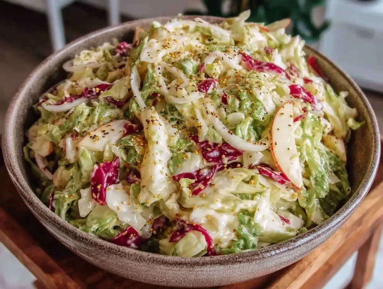 Einfacher Bayerischer Krautsalat: Der perfekte Apfel-Salat 4 Bayerischer Krautsalat mit Apfel preparation steps
