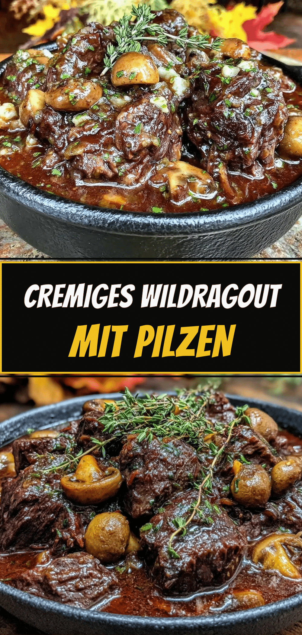 Cremiges Wildragout mit Pilzen: 5 Zutaten, kein Stress 5 Cremiges Wildragout mit Pilzen recipe