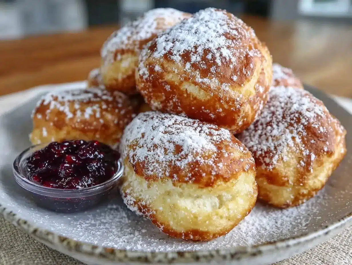 Einfache Berliner Pfannkuchen mit Pflaumenmus: So geht’s perfekt 4 Einfache Berliner Pfannkuchen mit Pflaumenmus preparation steps