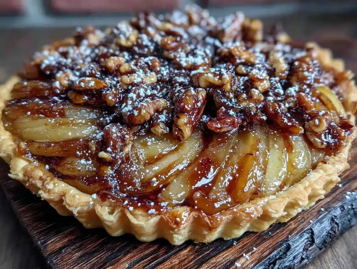 Einfache Birnen-Walnuss Tarte: Nur 5 Zutaten, perfekt für Anfänger 4 einfache Birnen-Walnuss Tarte preparation steps