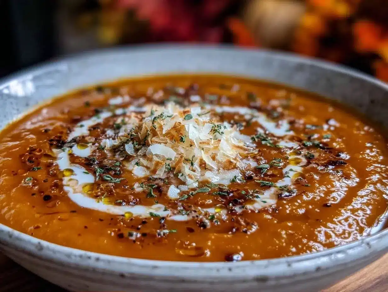 Einfache Erntedank Kürbissuppe: 5 Zutaten für perfekte, foolproof Suppe 4 einfache Erntedank Kürbissuppe preparation steps