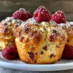 Einfache Frischkäse-Muffins mit Himbeeren - featured image