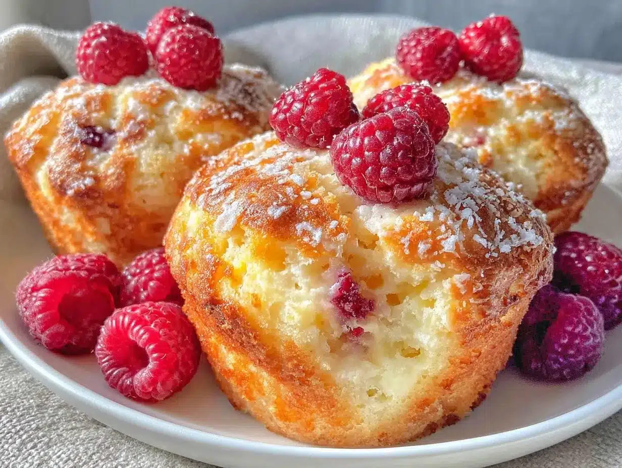 Einfache Frischkäse-Muffins mit Himbeeren: So einfach geht das 4 Einfache Frischkäse-Muffins mit Himbeeren preparation steps