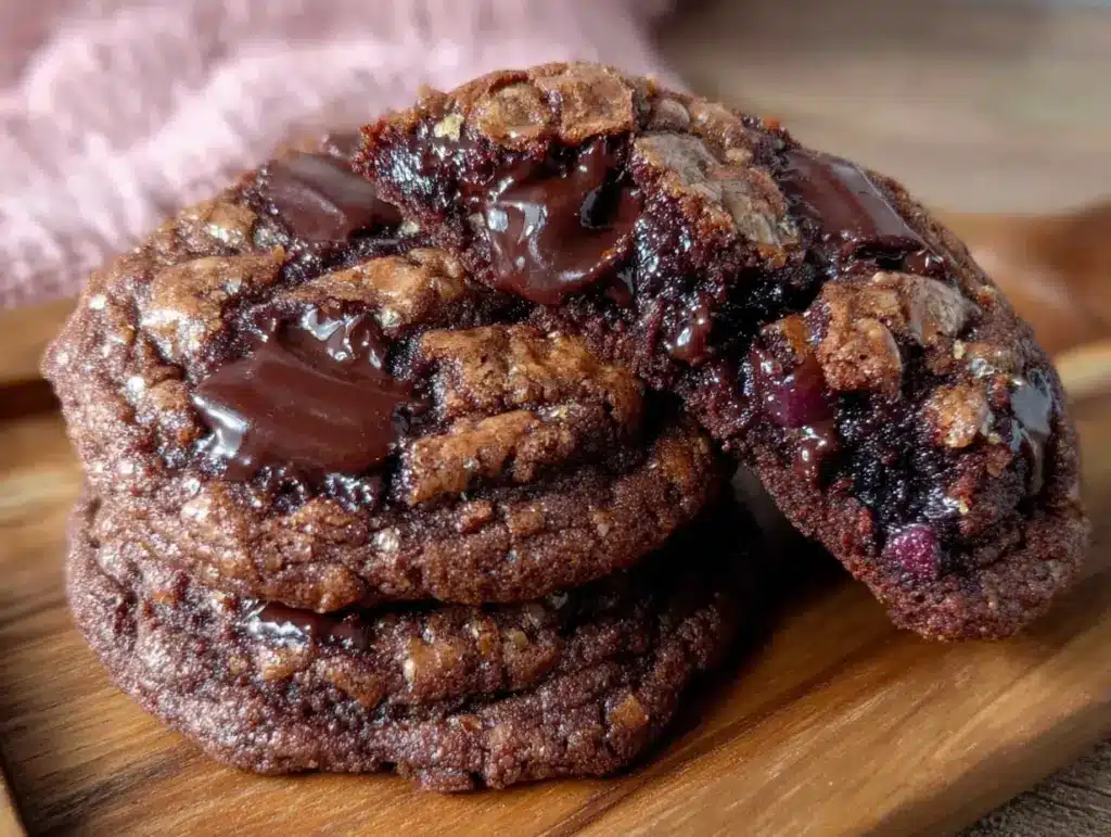 Einfache Schoko-Cookies mit brauner Butter - featured image
