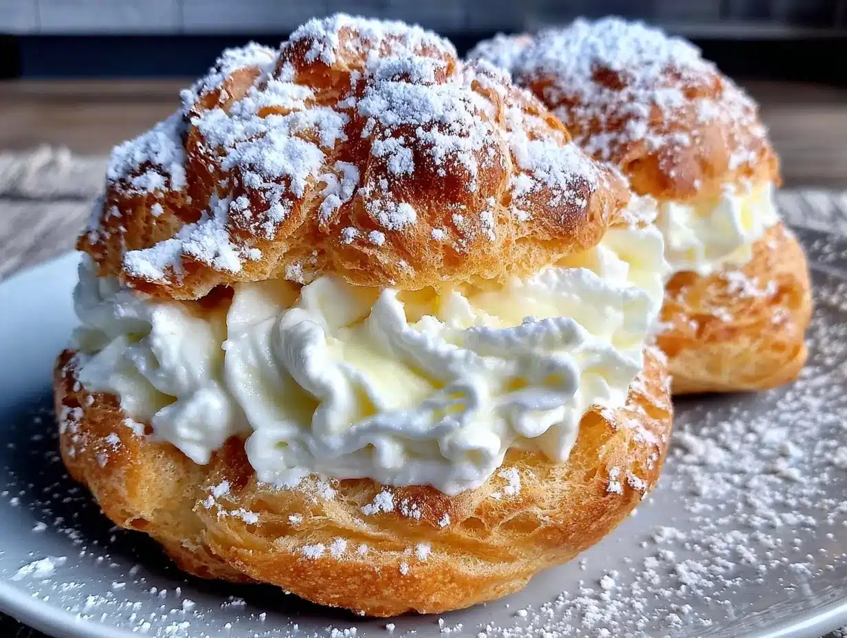 Einfache Windbeutel mit Vanillecreme für Anfänger 4 einfache Windbeutel mit Vanillecreme für Anfänger preparation steps