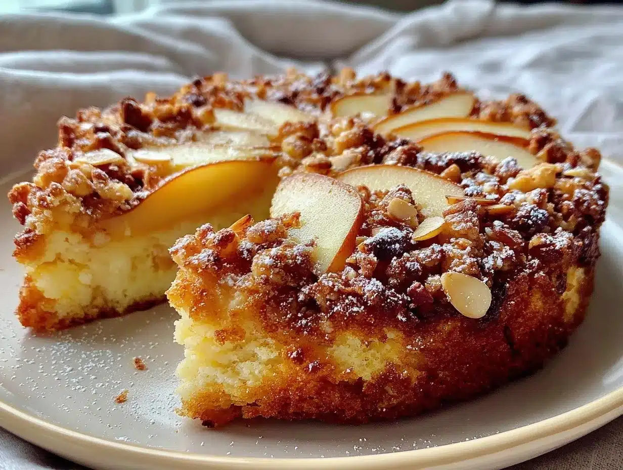 Einfacher Erntedank Birnenkuchen mit Mandelstreuseln (Perfekt & Einfach) 4 Einfacher Erntedank Birnenkuchen mit Mandelstreuseln preparation steps